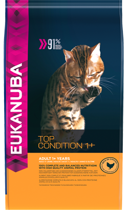 Eukanuba Cat Adult Top Condition 1+ | Chicken & Liver | 10 kg