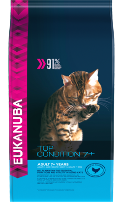 Eukanuba Cat Adult Top Condition 7+ | Chicken & Liver | 4 kg