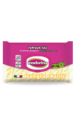 Inodorina Toalhetes Refresh Bio Baunilha & Carité | 30 Toalhetes