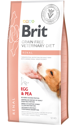 Brit Veterinary Diet Dog Renal Grain-Free Egg & Pea | 12 kg