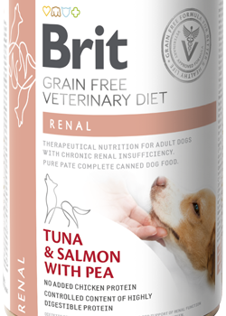 Brit Veterinary Diet Dog Renal Grain-Free Tuna & Salmon with Pea | Wet (Lata) | 400 g