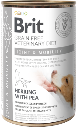Brit Veterinary Diet Dog Joint & Mobility Grain-Free Herring with Pea | Wet (Lata) | 400 g