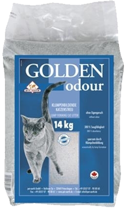 Areia Auto Aglomerante Golden Odour | 14 kg